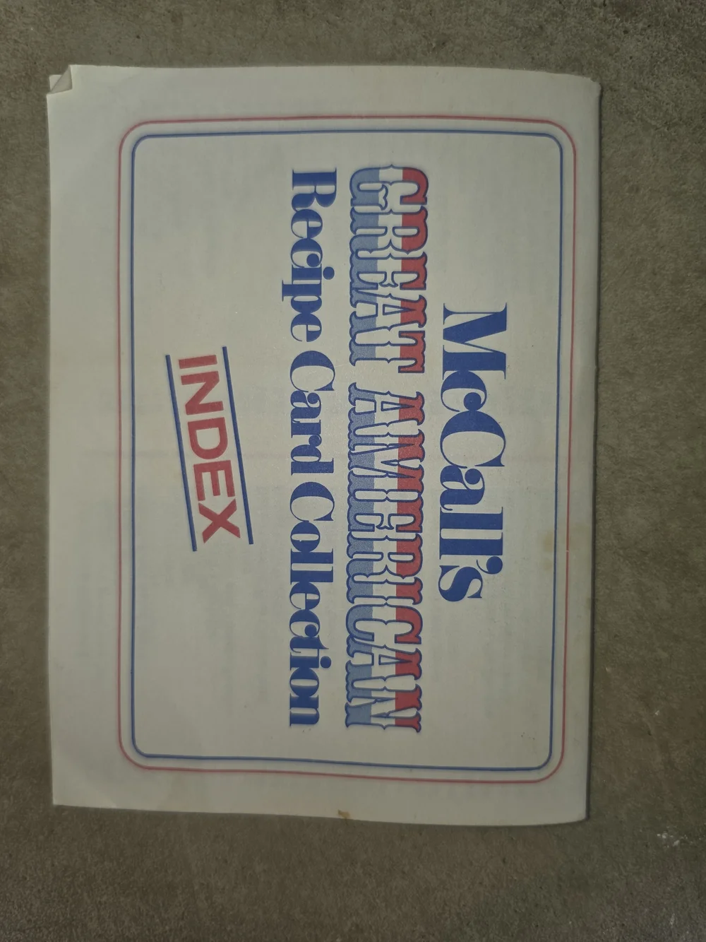 Vintage McCall's Great American Recipe Card Collection w/ Original Box